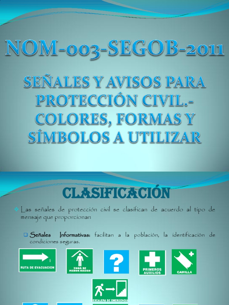 Clasificación de señales de protección civil | PDF | Naturaleza | Science