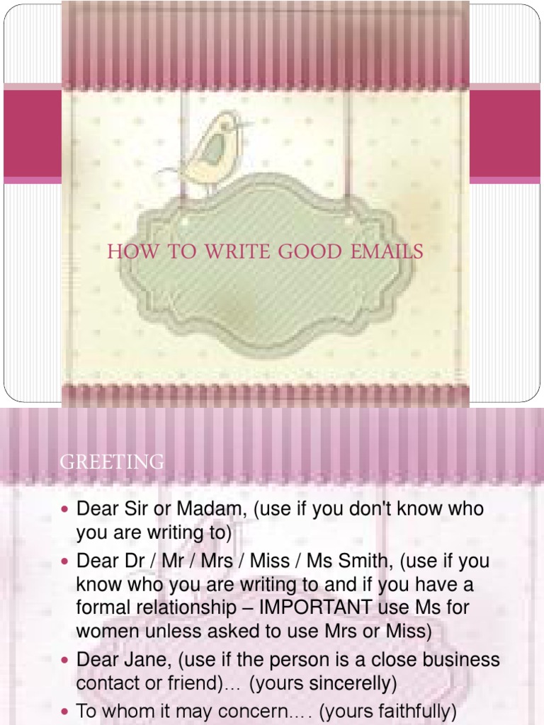 How To Write Good Emails PDF Letter Case Paragraph