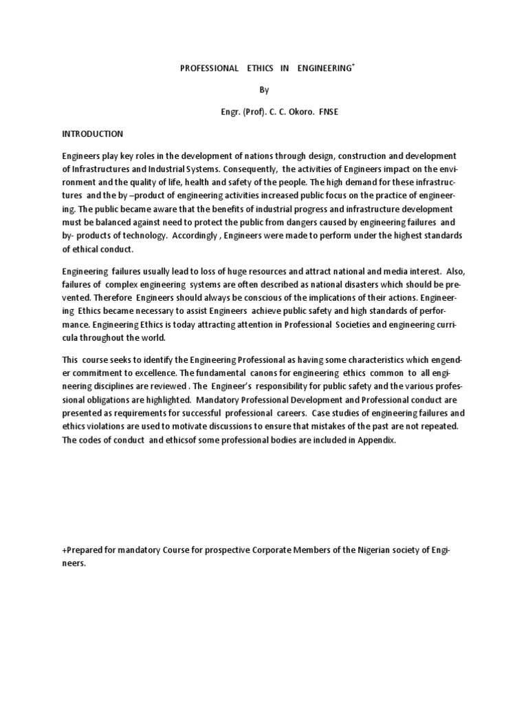 Engineering Ethics and Public Safety | PDF