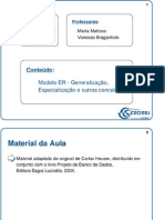 Aula - 008 - Modelo ER - Generalização e Especialização