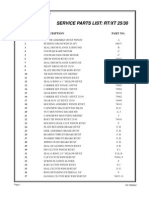 Warn XT25 Service Parts List