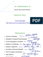 Discrete Mathematics II: 12 Lectures For Part IA CST 2012/13