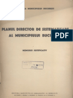 Memoriu - Planul Director de Sistematizare Al Municipiului Bucuresti 1935