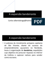 A expansão bandeirante