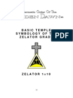 GOLDEN DAWN Basic Temple Symbology of The Zelator Grade