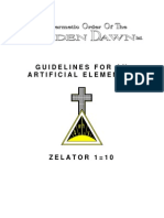 GOLDEN DAWN Guidelines For An Artificial Elemental