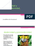 Modernidad y Postmodernidad Sintensis