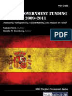 Spanish Government Funding For Ngos: 2009 - 2011 - Assessing Transparency, Accountability, and Impact On Israel