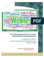 2013 Affordable Health Care Proposal Urban Population Health Care