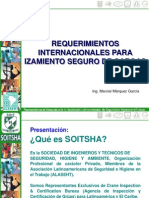 Requisitos internacionales para izamiento seguro