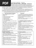 TEXTO INSTRUCIONAL - RECEITAS