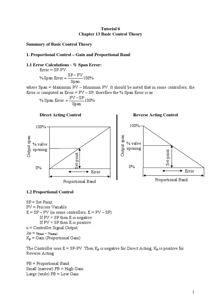 Basic Control Theory | PDF | Control Theory | Control System