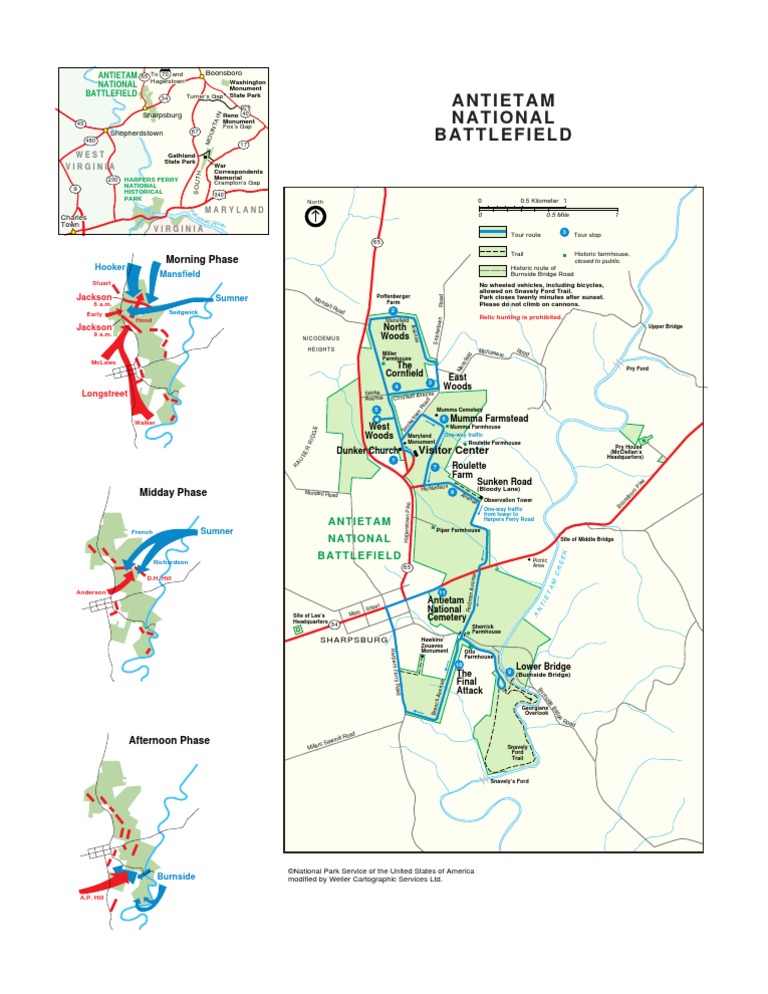 Antietam National Battlefield Map Guide PDF 1