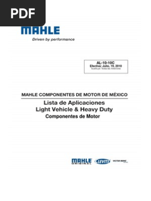 Catálogo de Componentes de Motor MAHLE | PDF | Audi | BMW