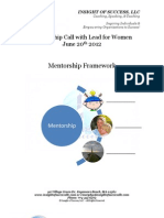 Mentorship Framework: Mentorship Call With Lead For Women June 20 2012