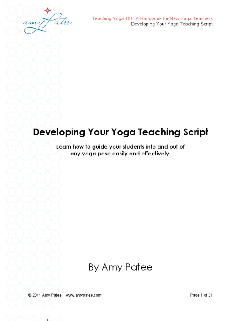Developing Your Yoga Teaching Script | PDF | Yoga | Breathing, image size:768x1024