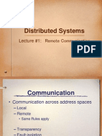 Distributed Systems: Lecture #1: Remote Communication