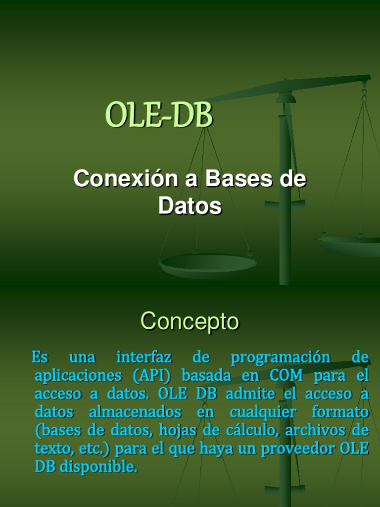 Introducción a OLE DB y su Uso | PDF | Informática