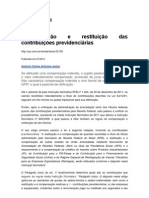 Compensação e restituição das contribuições previdenciárias