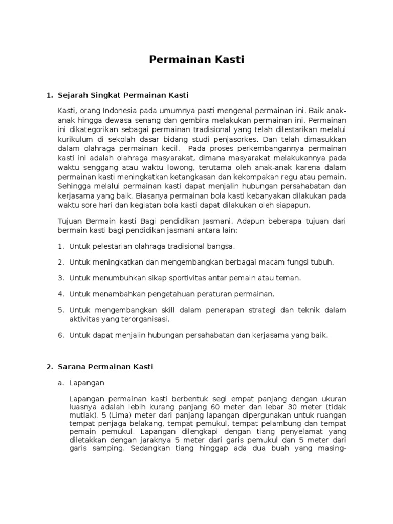 Permainan Kasti