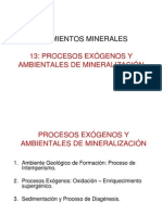 Procesos Xogenos y Ambientales de Mineralizacion