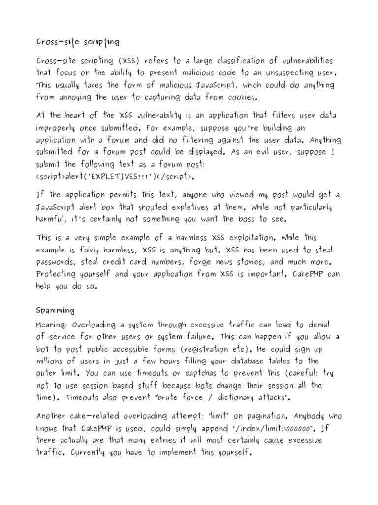 Web Security: XSS, SQL Injection, and More | PDF | Http Cookie ...