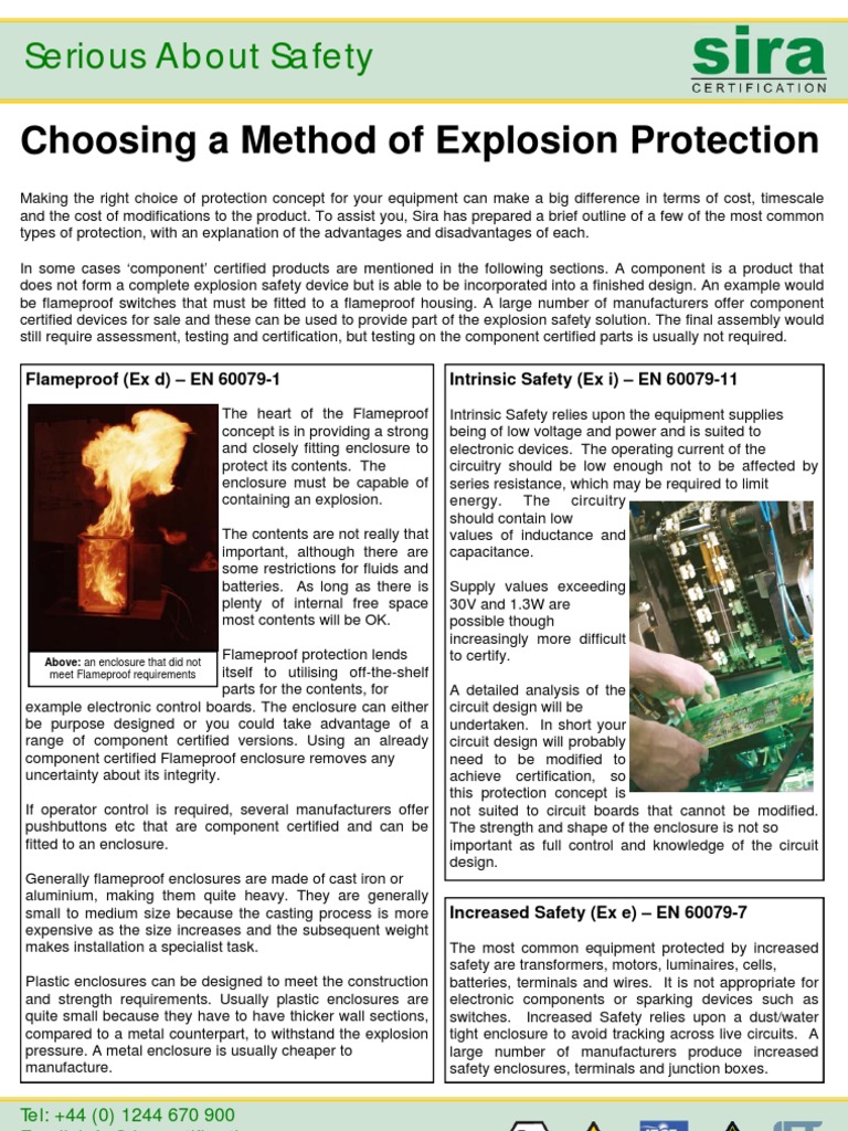 Explosion Protection Methods Explained | PDF | Technology & Engineering ...