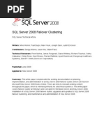 SQ L Server 2008 Fail Over Cluster