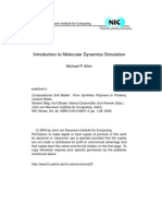 Introduction To Molecular Dynamics Simulation