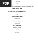 Download Logistic Regression Model by Abdulfatai Shakirudeen SN148936845 doc pdf