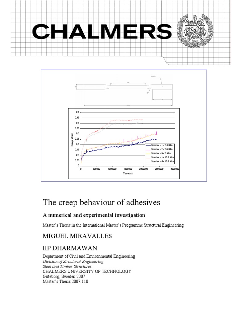 The Creep Behaviour of Adhesives PDF Adhesive Yield (Engineering)