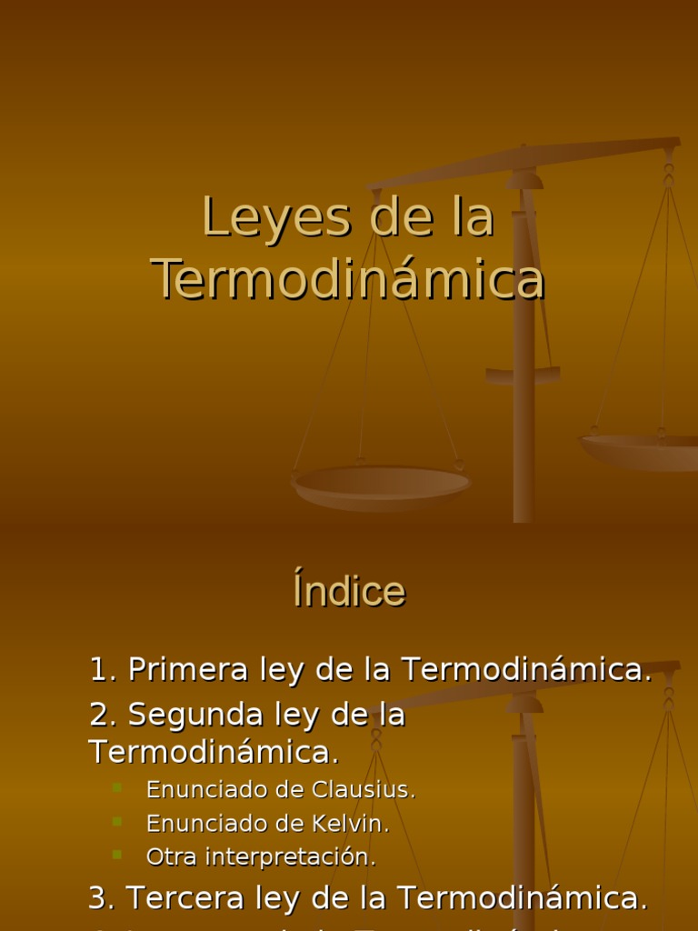 Leyes de La Termodinámica | PDF | Termodinámica | Entropía