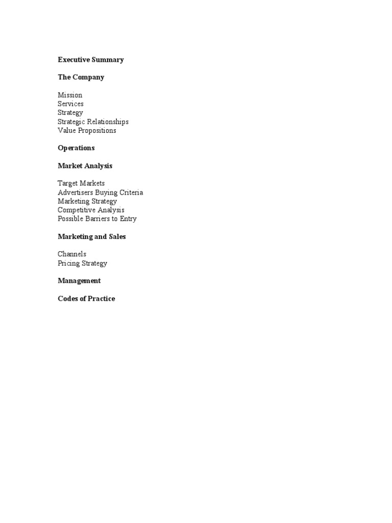 Sample Community Radio Station Business Plan PDF Strategic