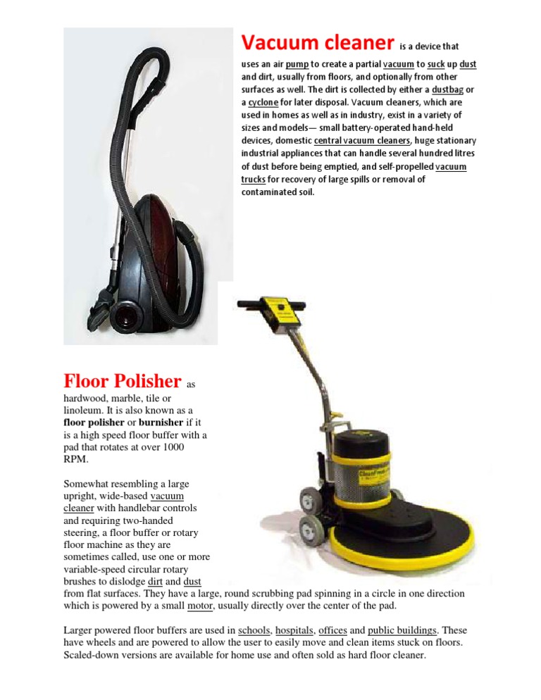 Floor Polisher: Uses and Operation Guide | PDF
