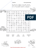 Sopa de Letras Vehiculos de Transporte 2