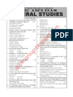 Appsc Aee General Studies Previous Paper 2007