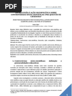 DA DISCUSSÃO À AÇÃO SOCIOPOLÍTICA SOBRE CONTROVÉRSIAS SÓCIO-CIENTÍFICAS- UMA QUESTÃO DE CIDADANIA