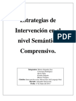 estrategias de intevención en el nivel sermantico comprensivo