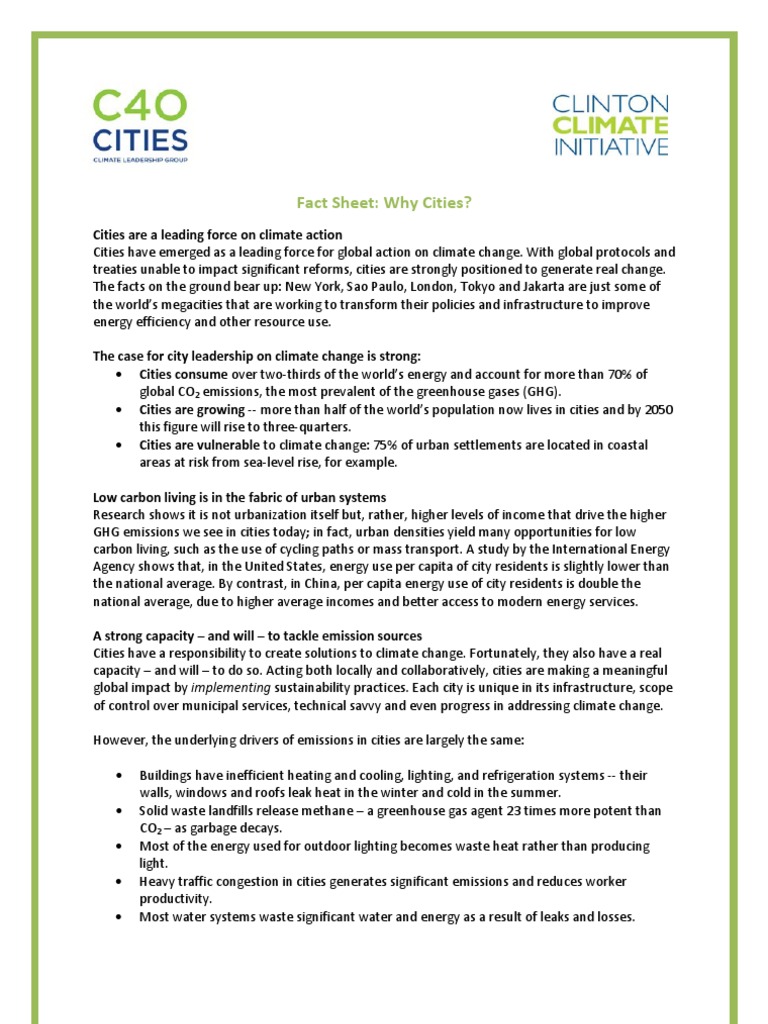 Cities Leading Climate Action | PDF | Greenhouse Gas | Low Carbon Economy