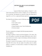 Design Parameters For Arbata Dam & Diversion Scheme