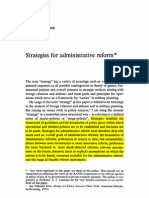 Strategies For Administrative Reform: Yehezkel Dror