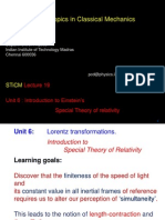 Unit 06 L19 to L22 - Special Theory of Relativity