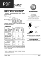 TIP140, TIP141, TIP142, (NPN) TIP145, TIP146, TIP147, (PNP) Darlington Complementary Silicon Power Transistors