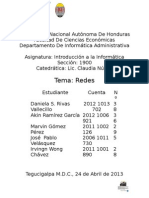 Informe REDES (Introduccion A La Informatica UNAH)