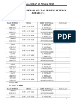 Jadual Kelas Dewasa Asli Danpribumi SK Punan 2013