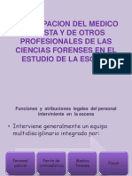 Participacion Del Medico Legista y de Otros Profesionales