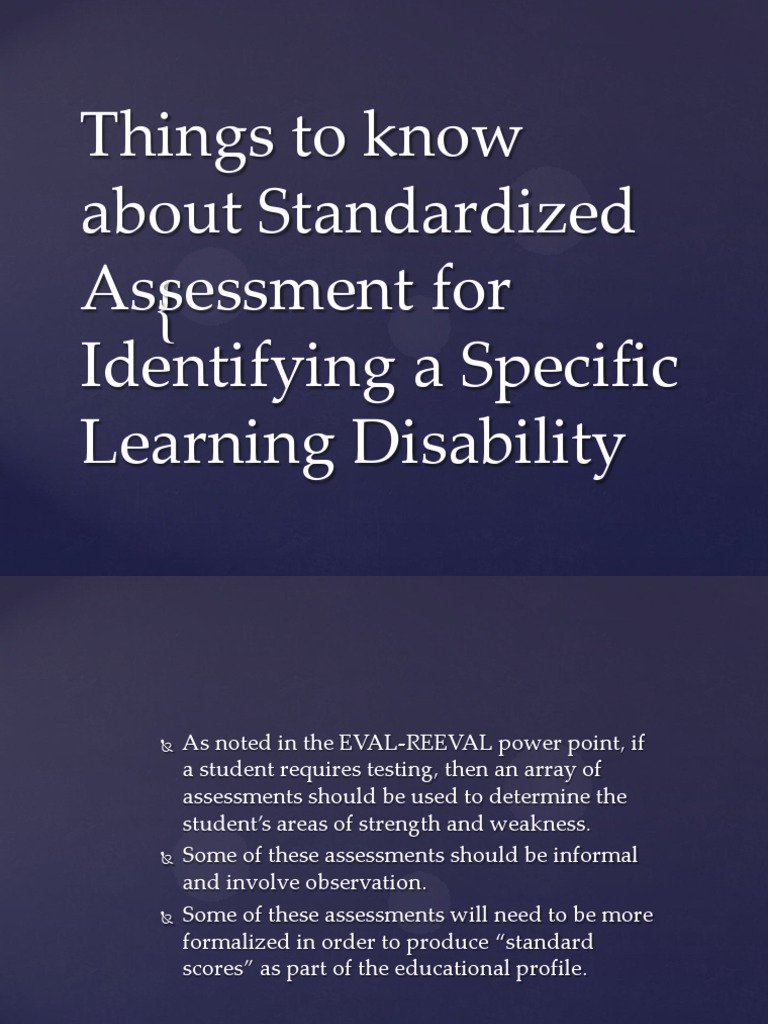 The Basics of Standardized Assessment For Diagnosis PDF