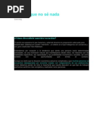 Sólo sé que no sé nada