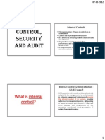 Control, Security and Audit: What Is Internal Control?