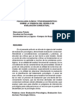 Articulo - Psicologia Clinica y Psicodiagnostico Sobre Vigencias de Evaluacion Conductual